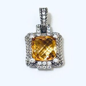 Judith Ripka Silver Citrine Pendant